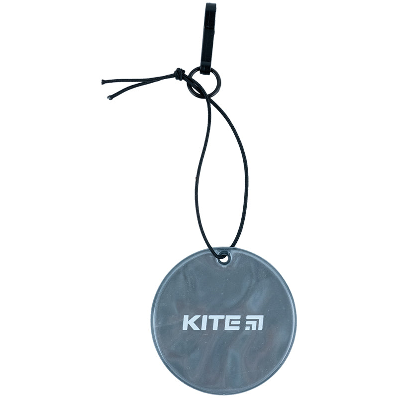 Підвіска м'яка світловідбиваюча Kite K23-110-1, кругла, темно-сіра. Фото 2
