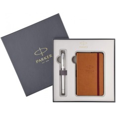 Набір Parker Urban 17 Premium Pearl Metal:перова ручка і записник CT FP M 32 112b18