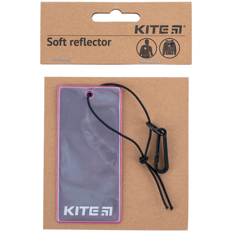 Підвіска м'яка світловідбиваюча Kite K23-109-4, прямокутна, бузкова