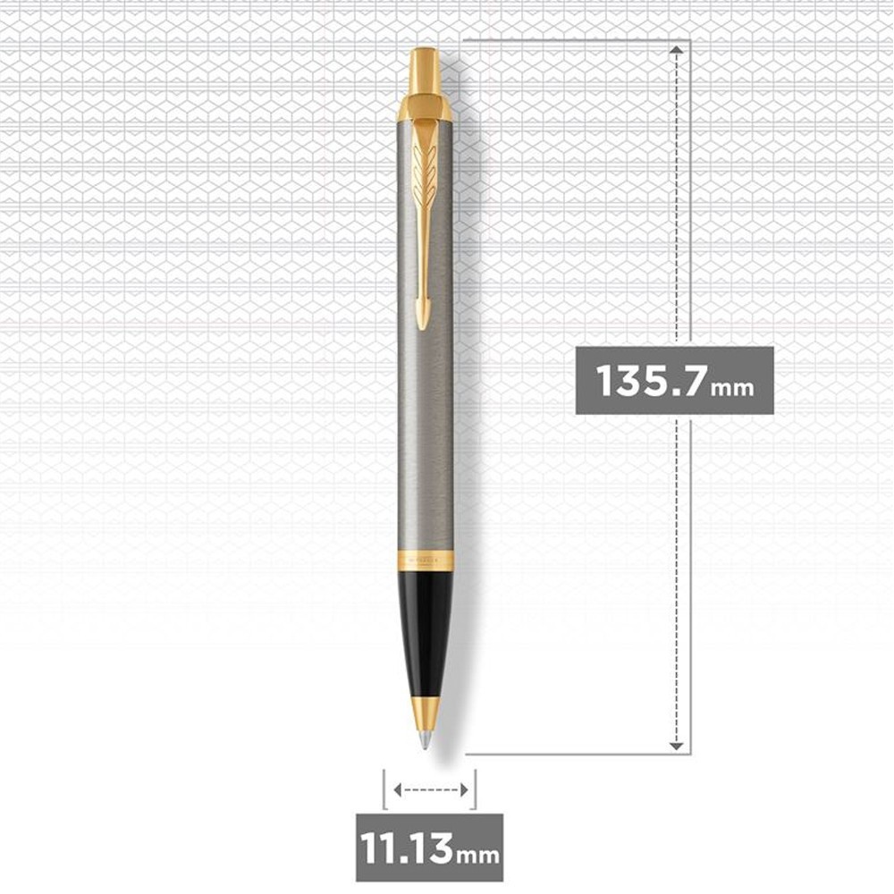 Набір Parker IM 17 Brushed Metal GT RB+BP в подарунковій упаковці DUOSETS 22 292b19. Фото 6