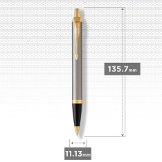 Набір Parker IM 17 Brushed Metal GT RB+BP в подарунковій упаковці DUOSETS 22 292b19. Фото 6