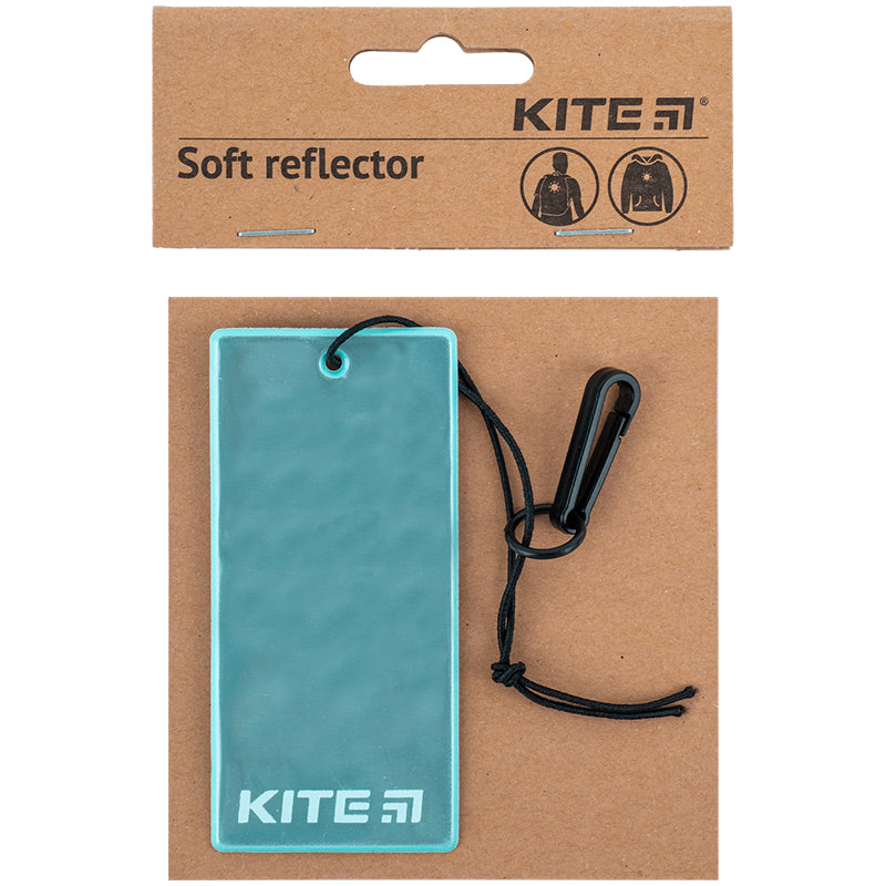Підвіска м'яка світловідбиваюча Kite K23-109-3, прямокутна, м'ятна