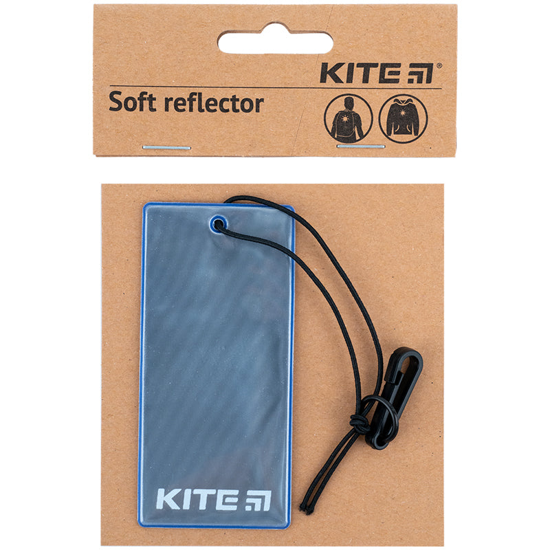 Підвіска м'яка світловідбиваюча Kite K23-109-5, прямокутна, синій індіго