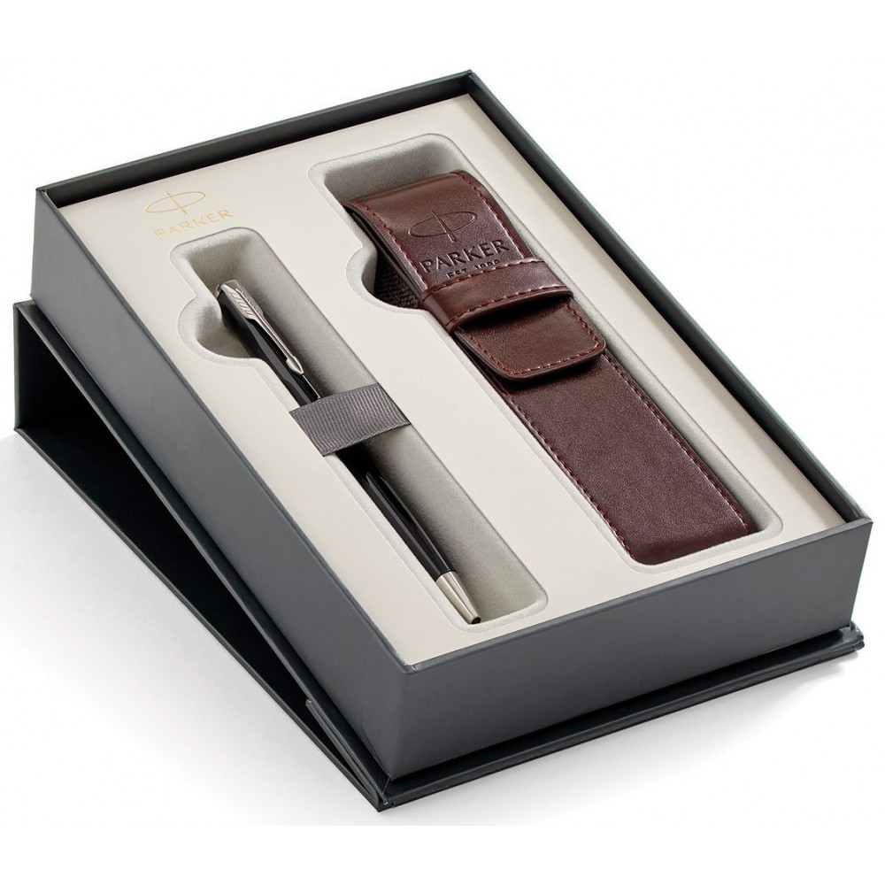 Набір Parker Sonnet Black laquer (кулькова ручка+чохол) CT BP+PU 86 132b18