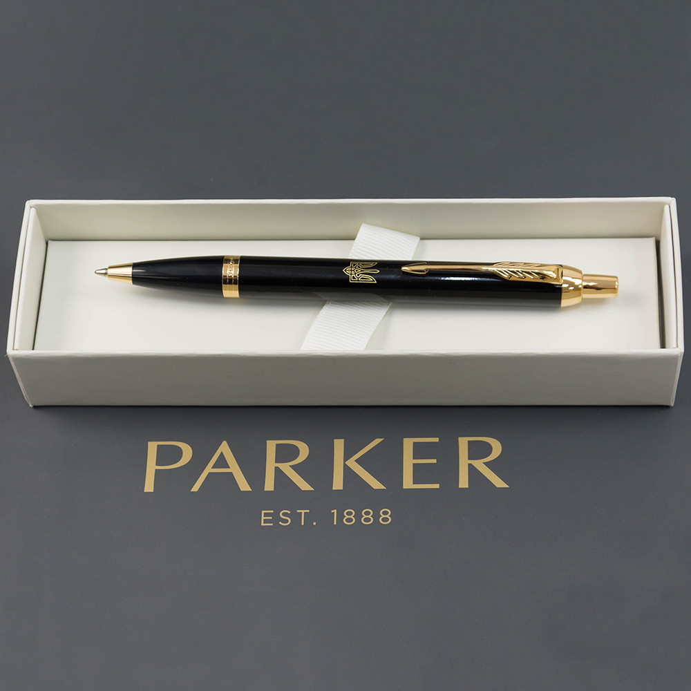 Ручка Parker IM 17 Black GT BP Тризуб прозорий кулькова 22032_T010y. Фото 5