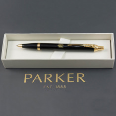 Ручка Parker IM 17 Black GT BP Тризуб прозорий кулькова 22032_T010y. Фото 5