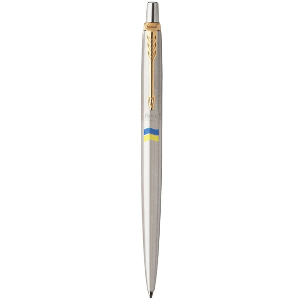 Ручка Parker Jotter Ukraine сталь з позолотою кулькова Прапор синьо-жовтий 16032_T008c