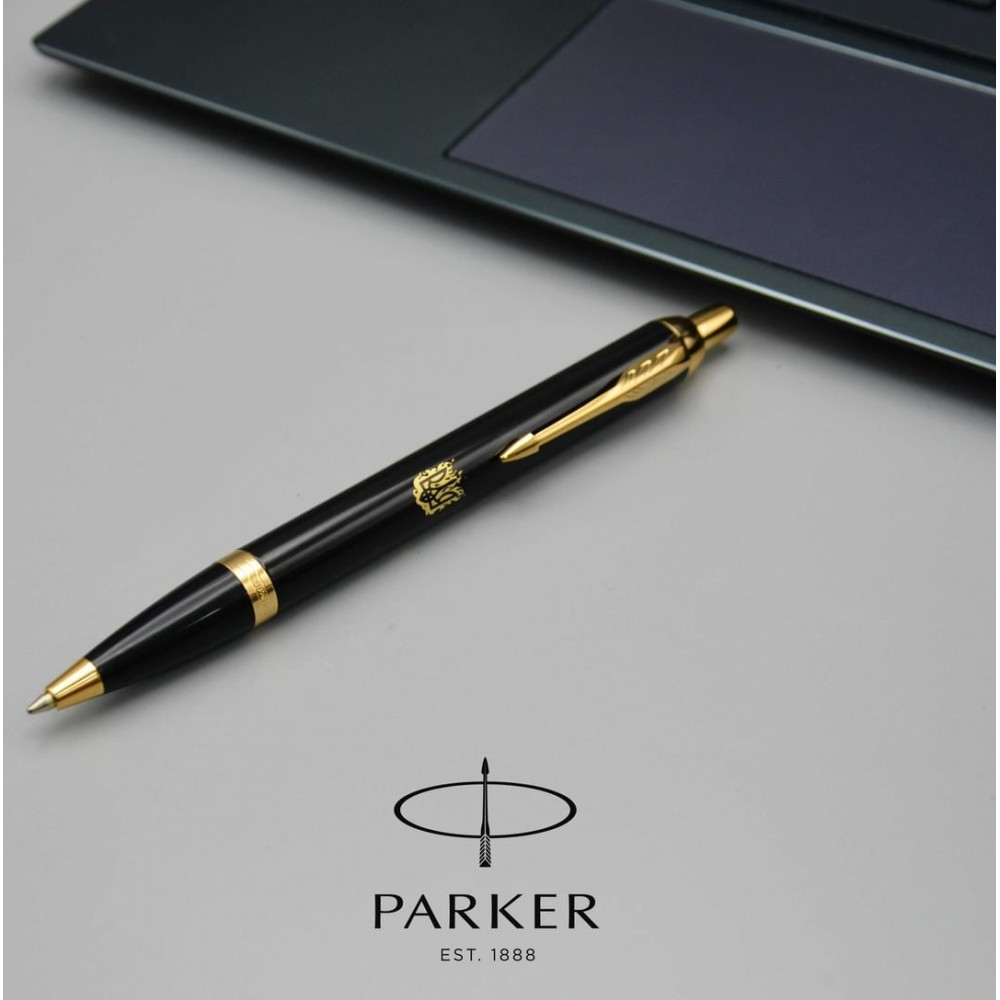 Ручка Parker IM 17 Black GT BP Вогняний Тризуб кулькова 22032_T031y. Фото 3