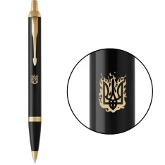 Ручка Parker IM 17 Black GT BP Вогняний Тризуб кулькова 22032_T031y