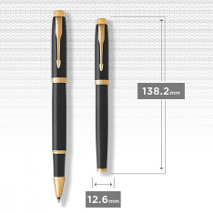 Ручка Parker IM 17 Black GT RB Тризубець на кліпі ролер 22 022_TR4. Фото 6