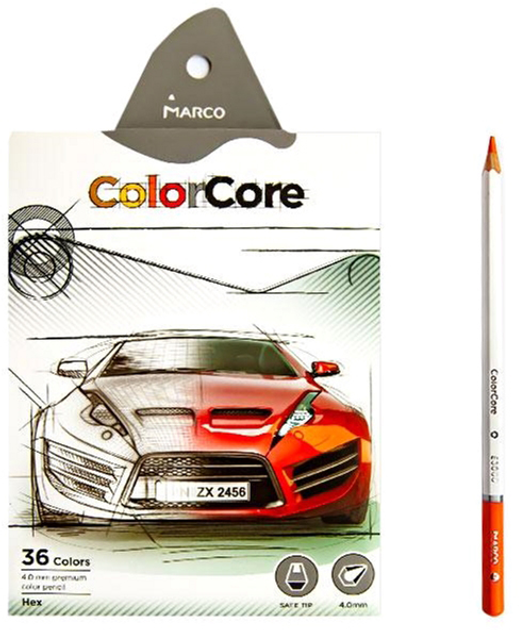 Олівці кольорові Marco Color Core 36 кольорів 3100-36CB. Фото 2