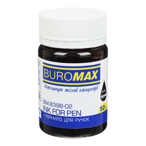 Чорнило для ручок Buromax 50 мл чорне BM.8398-02