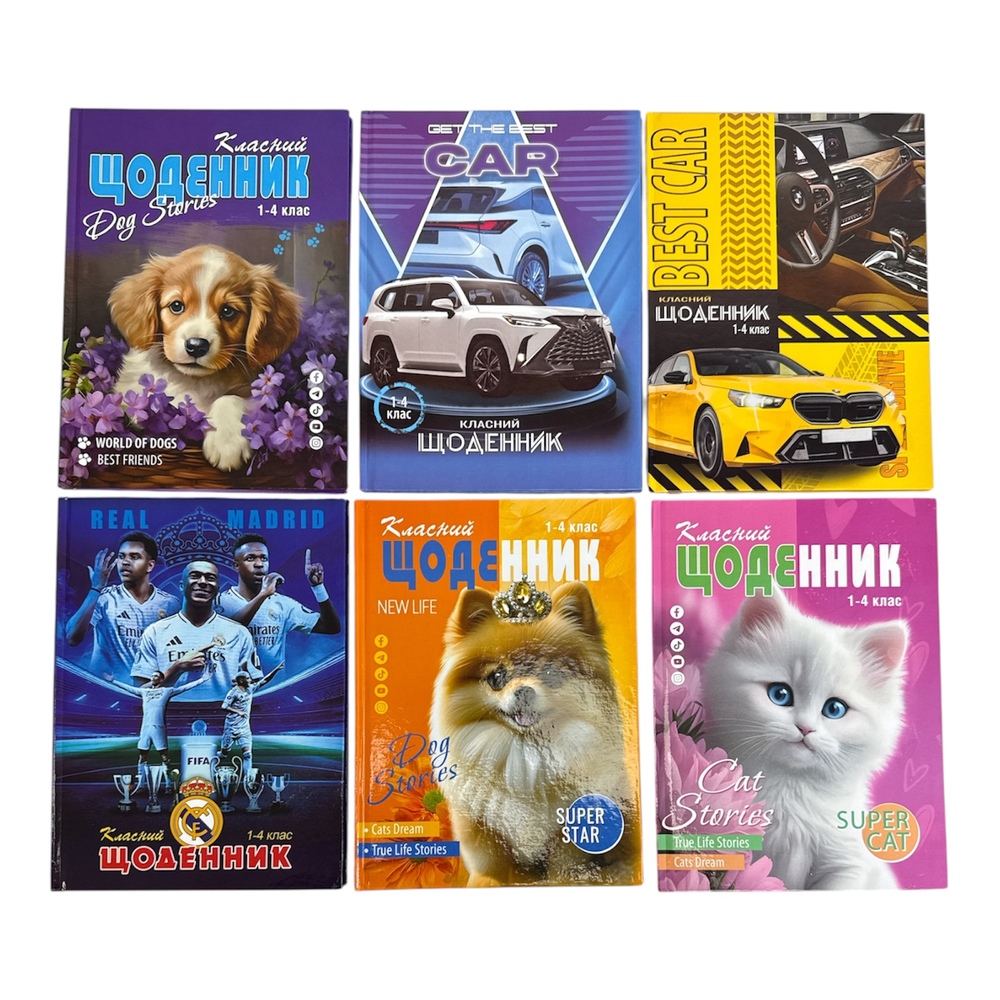 Щоденник шкільний Polly 1-4-х класів, тверда обкладинка, мікс дизайнів 00-00024230. Фото 2