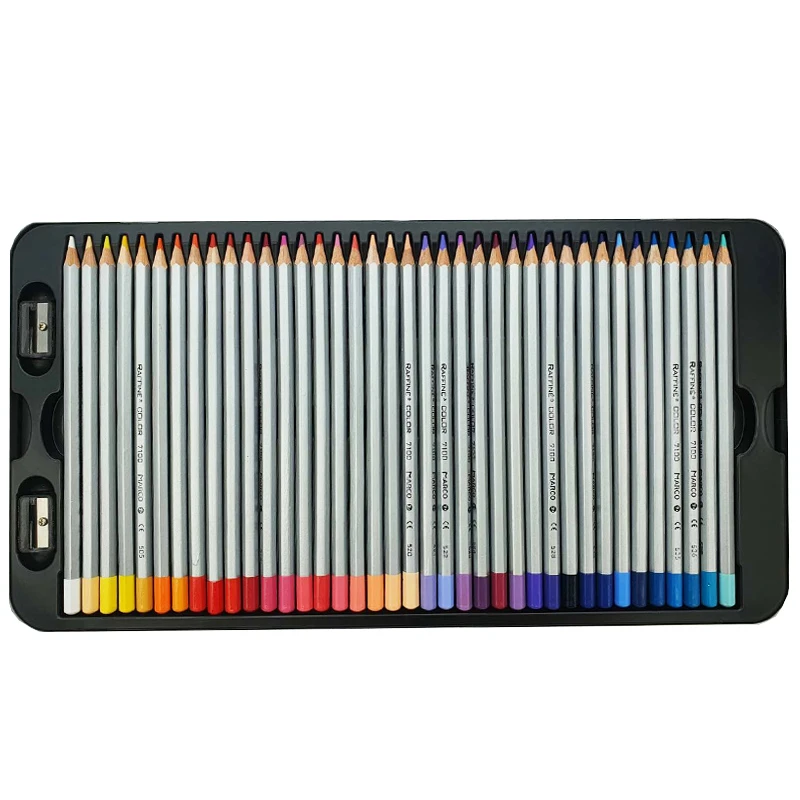 Олівці кольорові Marco Raffine 120 кольорів в металевому кейсі 7100-120TN. Фото 2