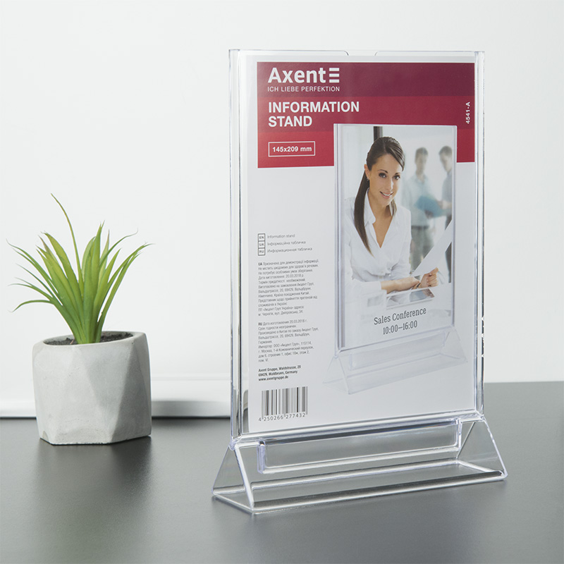 Табличка інформаційна Axent 4541-A, А5, вертикальна. Фото 2
