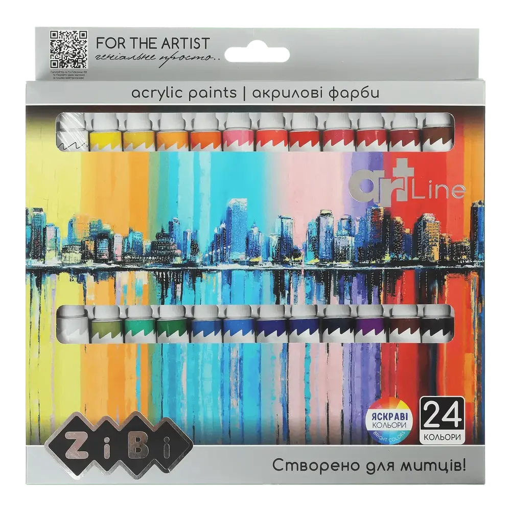 Фарби акрилові Zibi ART Line 24х12 мл ZB.6664