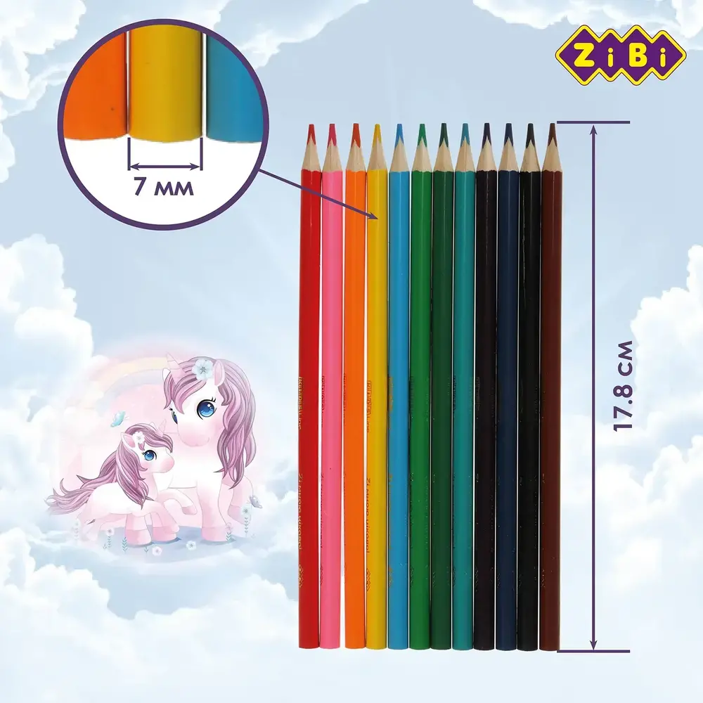Олівці кольорові ZiBi KIDS Line Magic 12 кольорів ZB.2448. Фото 5