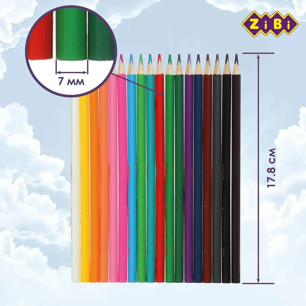 Олівці кольорові ZiBi KIDS Line Magic 18 кольорів ZB.2449. Фото 4