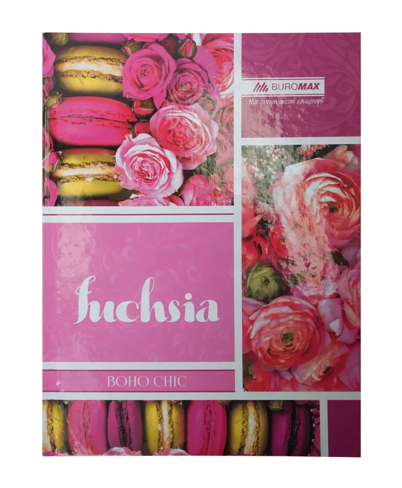 Книга канцелярська Buromax Boho Chic А4 96 аркушів в лінію рожева BM.2401-110