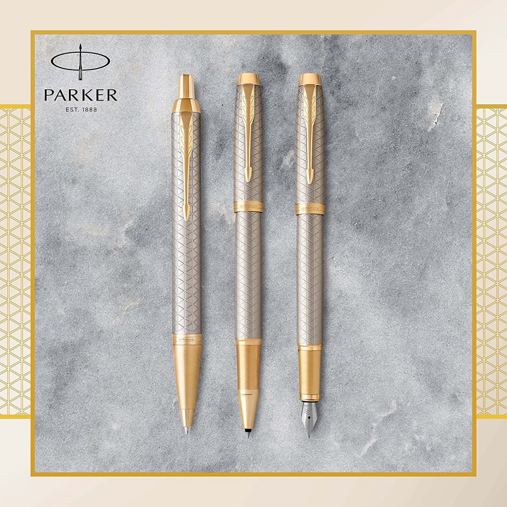 Ручка кулькова Parker IM Premium Warm Silver GT BP 24132. Фото 4