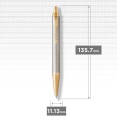 Ручка кулькова Parker IM Premium Warm Silver GT BP 24132. Фото 3