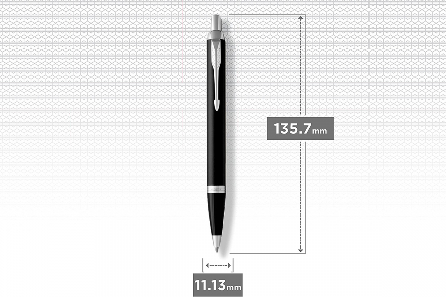 Ручка кулькова Parker IM Matte Black CT BP 26 132. Фото 4