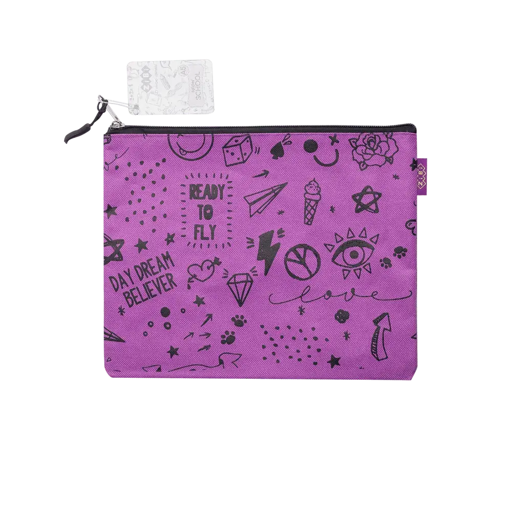 Папка на блискавці ZiBi А5 фіолетова KIDS Line ZB.705530-07