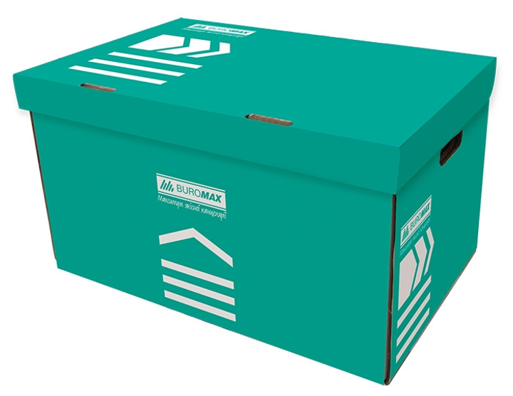 Короб для архівних боксів Buromax 560х380х265 мм бірюзовий BM.3270-06