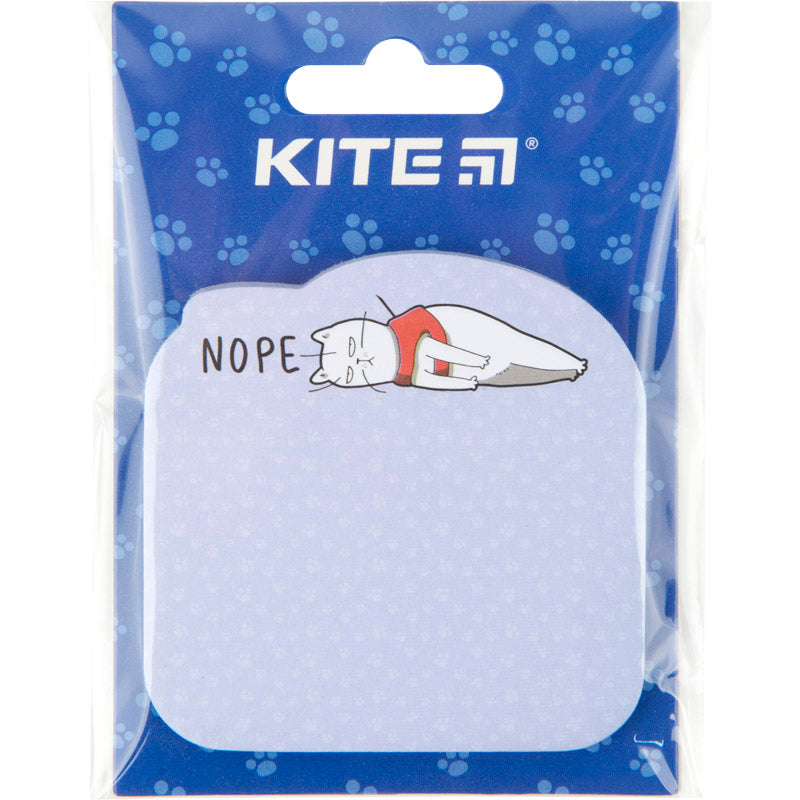 Блок паперу з клейким шаром Kite Nope cat 70х70 мм, 50 аркушів K22-298-1