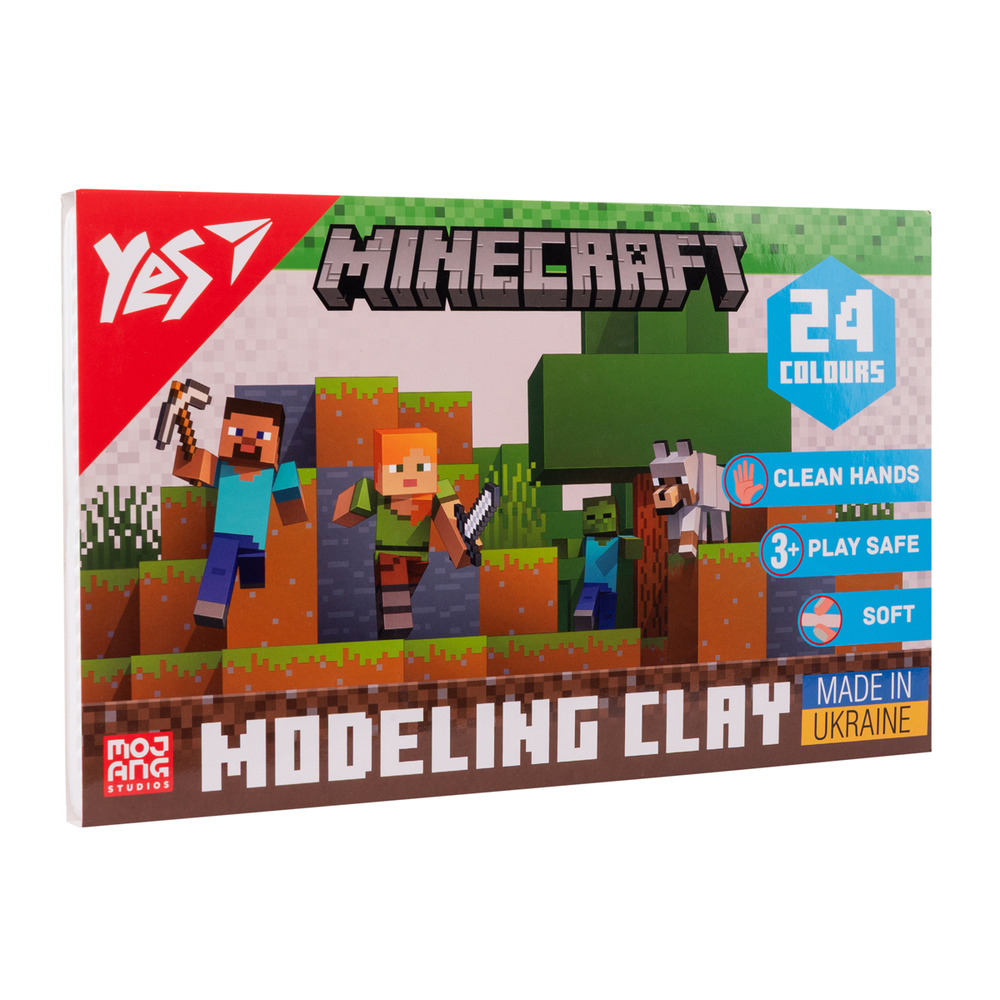 Пластилін Yes Minecraft 24  кольори 480 г 540682