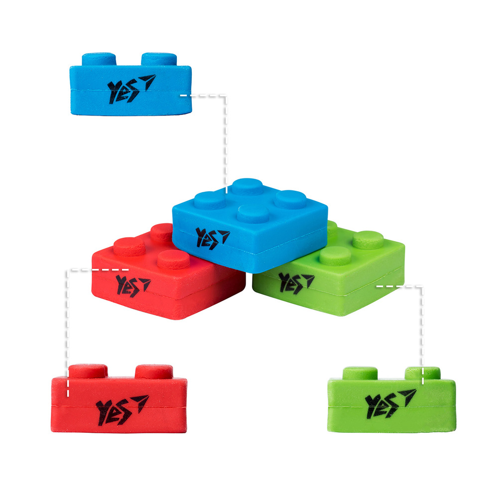 Гумка фігурна Yes Blocks 560527 (16 шт). Фото 3