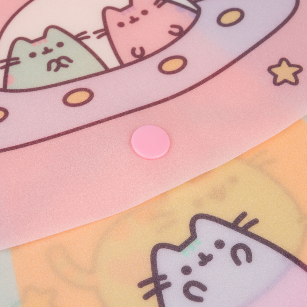 Папка конверт на кнопці Yes А4 Pusheen глітерний 492192. Фото 2