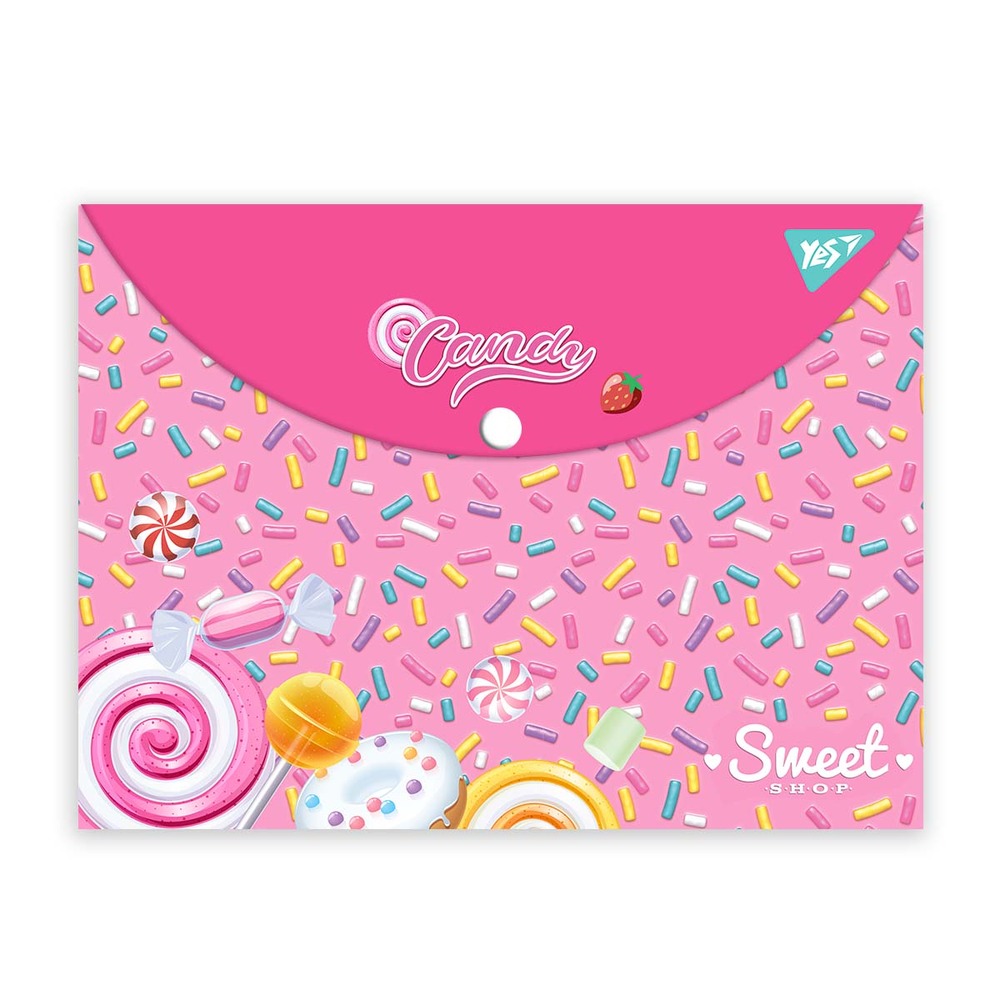Папка-конверт на кнопці Yes А4 Sweet Cream 492015