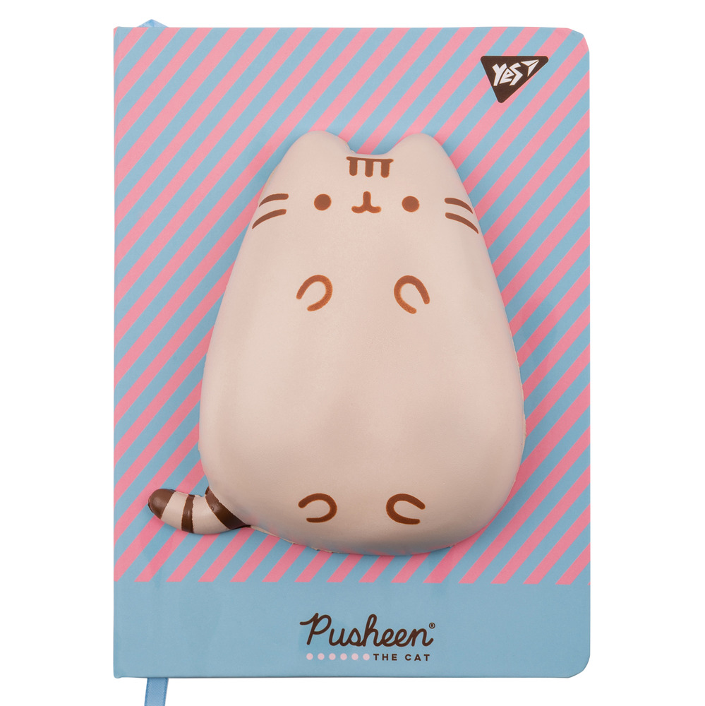 Блокнот сквіш Yes А5 128 аркушів клітинка та лінія Pusheen 151886