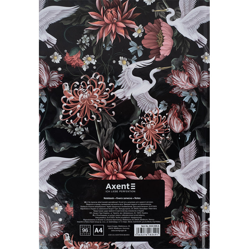 Книга записна Axent Birds&Flowers-2 А4, 96 аркушів, клітинка 8422-569-A. Фото 5
