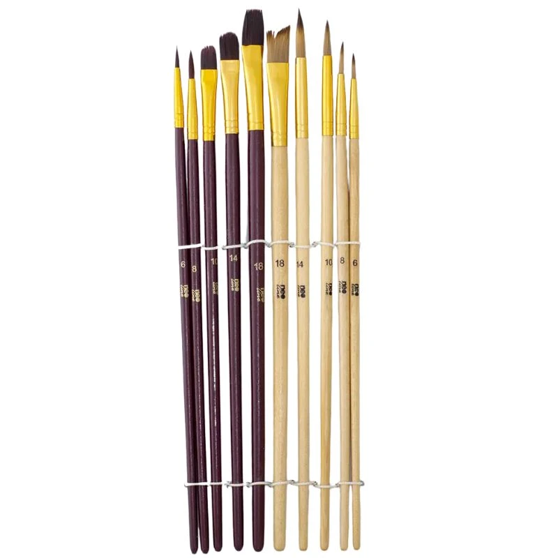 Набір пензлів Neo Line 10 шт. нейлон PBS-10. Фото 2