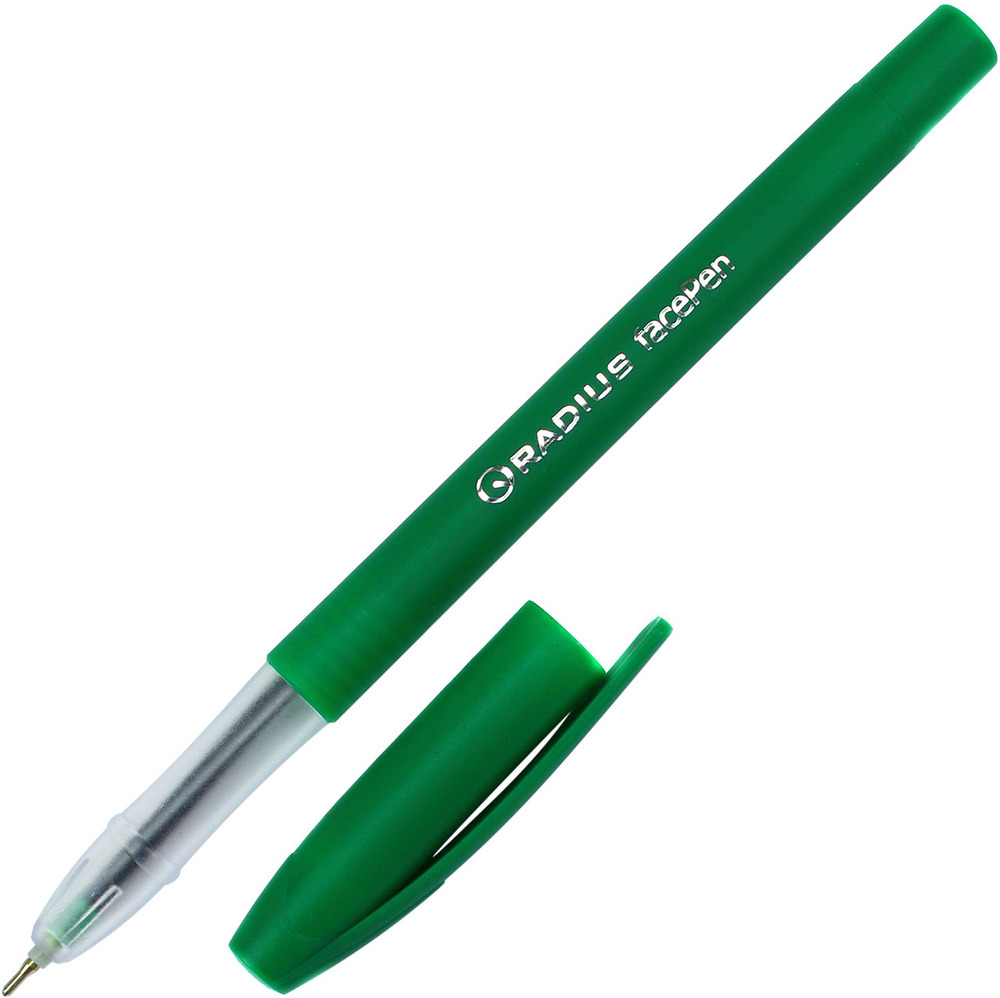 Ручка масляна Radius Face Pen зелений (50 шт). Фото 3