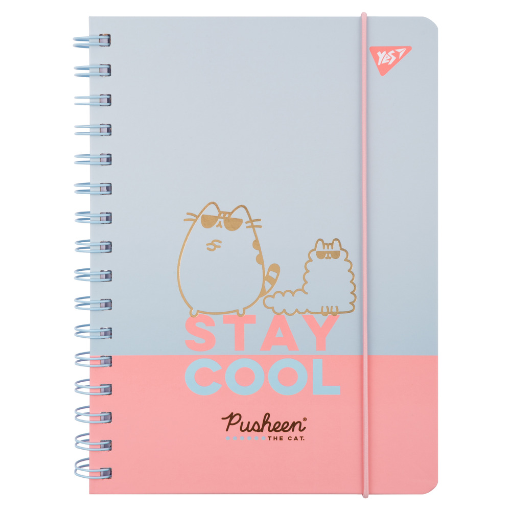 Блокнот YES А5 80 аркушів клітинка з гумкою Pusheen 151885