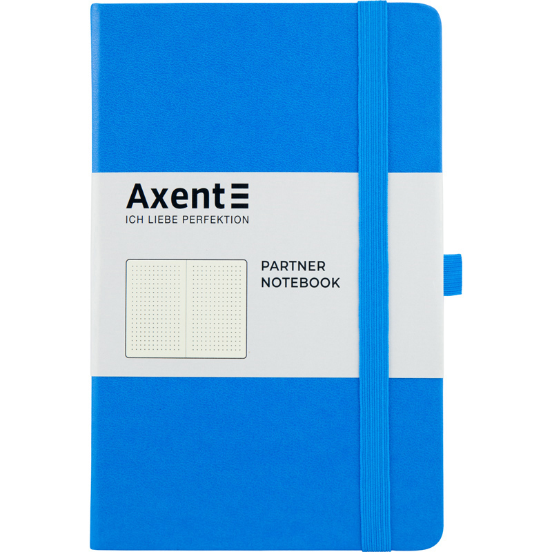 Книга записна Axent Partner 8306-07-A, A5, 125x195 мм, 96 аркушів, крапка, тверда обкладинка, блакитна