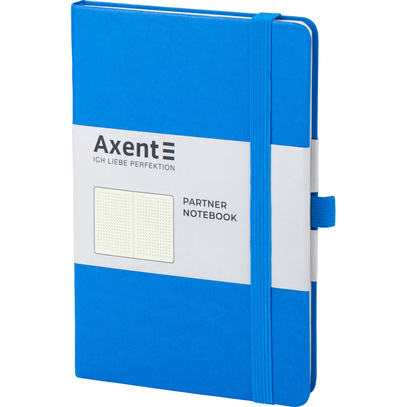Книга записна Axent Partner 8306-07-A, A5, 125x195 мм, 96 аркушів, крапка, тверда обкладинка, блакитна. Фото 2