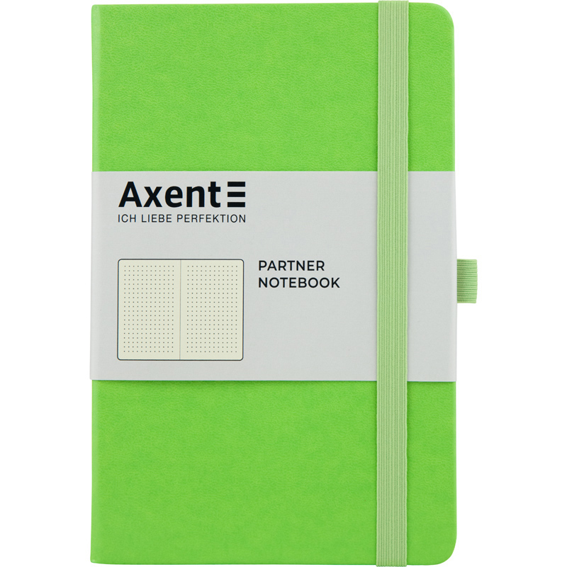Книга записна Axent Partner 8306-09-A, A5, 125x195 мм, 96 аркушів, крапка, тверда обкладинка, салатова