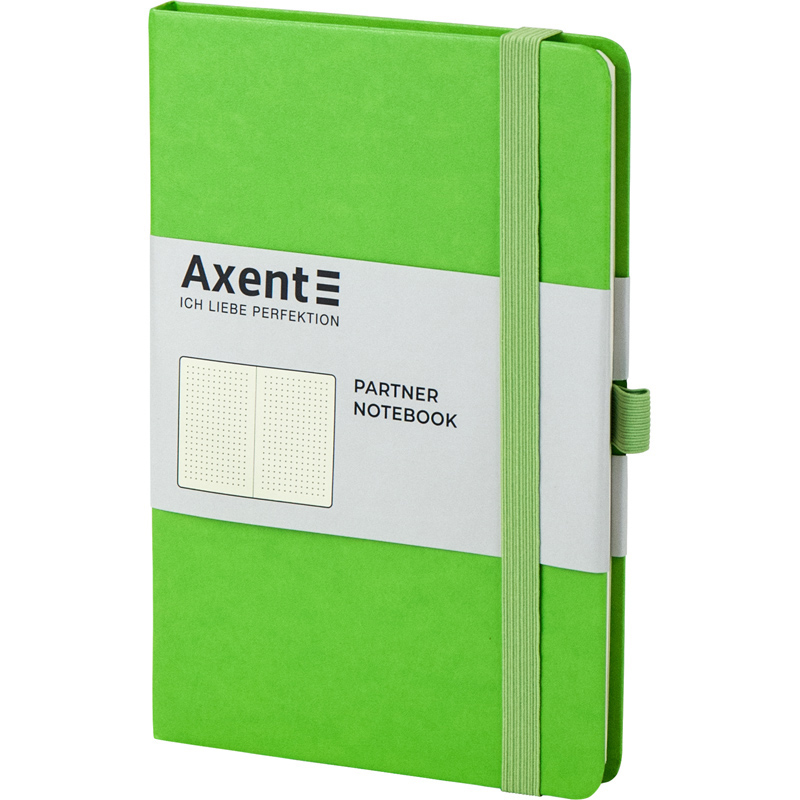 Книга записна Axent Partner 8306-09-A, A5, 125x195 мм, 96 аркушів, крапка, тверда обкладинка, салатова. Фото 2