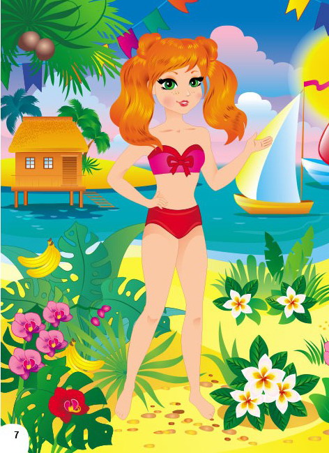 Книга Одягни ляльку №1. Знайди відповідний одяг і наклей. Фото 6