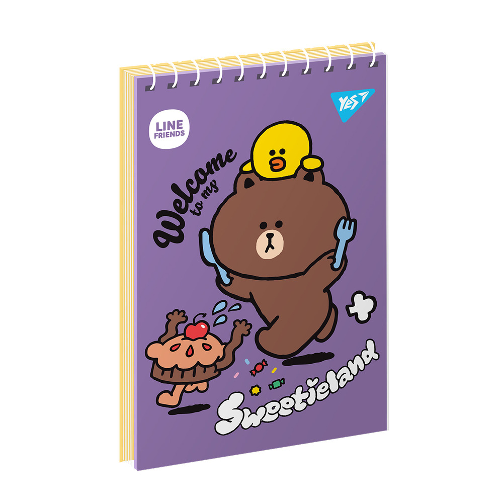 Зошит для записів YES А6 80 аркушів клітинка Line Friends 151963. Фото 2