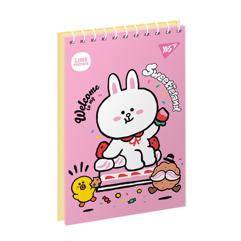 Зошит для записів YES А6 80 аркушів клітинка Line Friends 151963. Фото 3