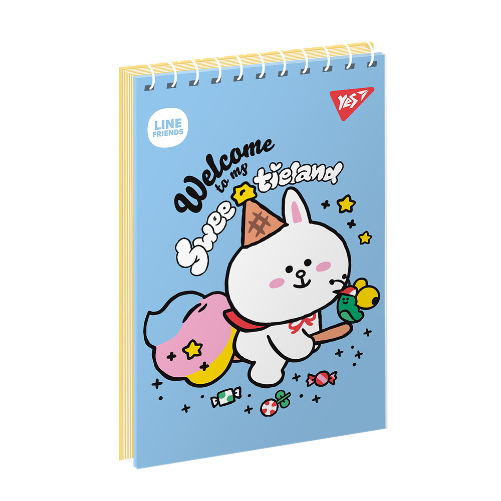 Зошит для записів YES А6 80 аркушів клітинка Line Friends 151963