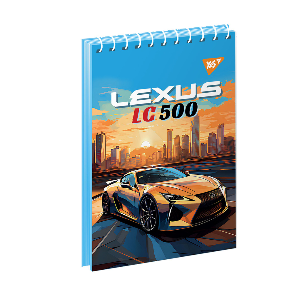 Зошит для записів YES А7 80 аркушів клітинка Supercar 151946