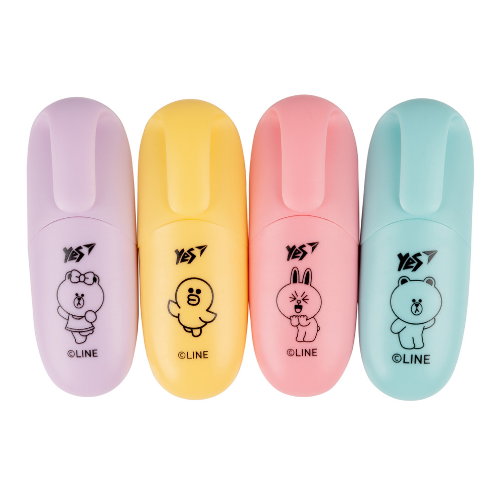 Маркер текстовий YES Line Friends в наборі 4 шт 390711. Фото 2