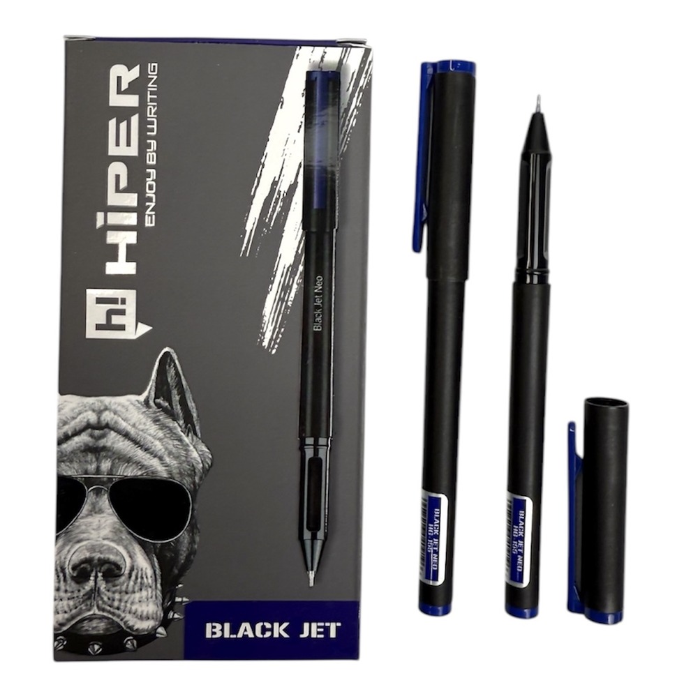 Ручка Hiper гелева Black Jet GEL 1.0mm (синя)	 HG-155 