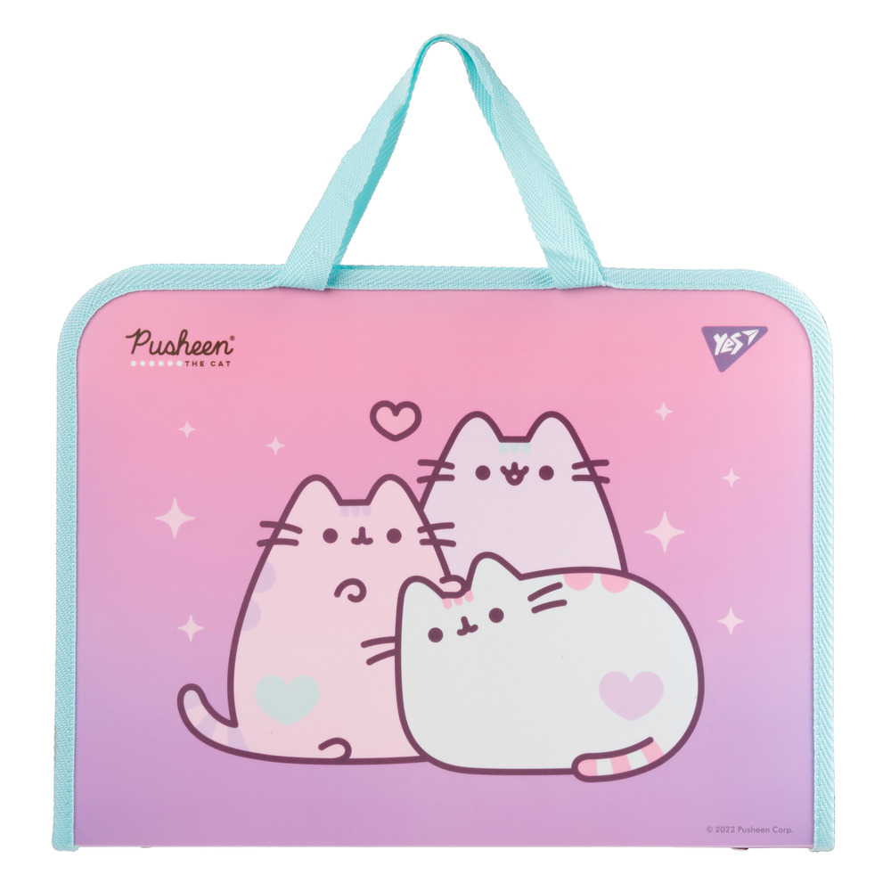 Папка-портфель Yes FC на блискавці з тканинними ручками Pusheen 491986